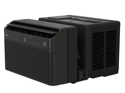 Midea 6,000 BTU U Shaped Smart Inverter Window AC (black)